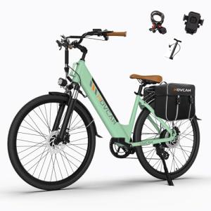 Movcan V80 Electric Bike, 1000W Motor 28MPH Ebike, 48V 13Ah Removeable Battery, 26'' City Cruiser Adult Electric Bicycles up to 70 Miles, 7-Speed Dual Disc Brake, Mountain E Bike for Commuting