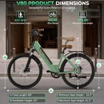 Movcan V80 Electric Bike, 1000W Motor 28MPH Ebike, 48V 13Ah Removeable Battery, 26'' City Cruiser Adult Electric Bicycles up to 70 Miles, 7-Speed Dual Disc Brake, Mountain E Bike for Commuting