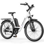 Funhang Electric Bike for Adults, 26" City Cruiser Ebike with 1000W Peak Motor, 21.7MPH 50 Miles Commuter Adult Electric Bicycles with 48V Battery, Adjustable Stem, 7-Speed, UL 2849 Certified