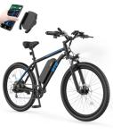 Electric Bikes for Adults with 500W/1200W Peak Motor 26" Ebike with 28 MPH 90 Miles Max Range 48V Removable Battery E Bike Electric Bicycle Mountain Ebikes with Phone Holder Front Suspension 7 Speed