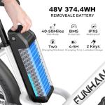 Funhang Electric Bike for Adults, 26" City Cruiser Ebike with 1000W Peak Motor, 21.7MPH 50 Miles Commuter Adult Electric Bicycles with 48V Battery, Adjustable Stem, 7-Speed, UL 2849 Certified