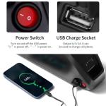 Xunyunda 48V HL Ebike Battery 20Ah Electric Bike Battery with Charger, Safe Lock, Led Indicator Light, Base for 250-1440W Electric Bicycles Motor