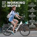 Funhang Electric Bike for Adults, 26" City Cruiser Ebike with 1000W Peak Motor, 21.7MPH 50 Miles Commuter Adult Electric Bicycles with 48V Battery, Adjustable Stem, 7-Speed, UL 2849 Certified