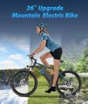 Electric Bikes for Adults with 500W/1200W Peak Motor 26" Ebike with 28 MPH 90 Miles Max Range 48V Removable Battery E Bike Electric Bicycle Mountain Ebikes with Phone Holder Front Suspension 7 Speed