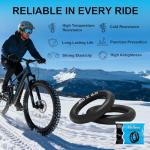 2 Pack 20x4.0, 26x4.0 Inch Premium Heavy-Duty Inner Tube with 32mm Schrader Valve Fat Tire Tube– Puncture Resistant Tube for E-Bike, Electric Bicycle,Commuter Bikes & Mountain Bikes with 2 Tire Levers