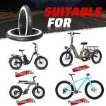 ZUKKA 26 x 4.0 E-Bike Tire 1/2 Pack Fat Tire High Performance Fat White Wall Replacement Folding Mountain Bike Tire High-Density Bike Tires for MTB E Bikes