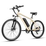 Jasion EB5 Electric Bike for Adults with Peak 1000W Brushless Motor, 40Miles 20MPH Commuting Electric Mountain Bike with 360Wh Removable Battery, 7-Speed, 26" Tires and Front Fork Suspension