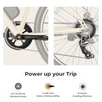 Jasion EB5 Electric Bike for Adults with Peak 1000W Brushless Motor, 40Miles 20MPH Commuting Electric Mountain Bike with 360Wh Removable Battery, 7-Speed, 26" Tires and Front Fork Suspension