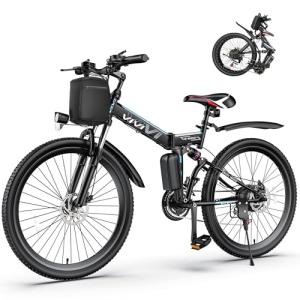Vivi Electric Bike for Adults, 1000W Peak Folding Electric Mountain Bike 26'' Commuter Ebike 22MPH Foldable Ebike Adult Electric Bicycles with Battery, Dual Shock Absorber, SGS Certified to UL2849