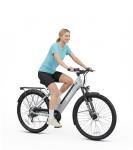 Electric Bike for Adults & Teens - 350W 26" Victor Ebike - 21-Speed, 20Mph Up to 40Miles with Dual Disc Brakes, Adjustable Handlebars, Commuter E-MTB for Men Women | UL 2849 Certified (Pale Gray)