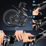 Vivi Electric Bike for Adults, 1000W Peak Folding Electric Mountain Bike 26'' Commuter Ebike 22MPH Foldable Ebike Adult Electric Bicycles with Battery, Dual Shock Absorber, SGS Certified to UL2849