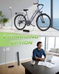 Electric Bike for Adults & Teens - 350W 26" Victor Ebike - 21-Speed, 20Mph Up to 40Miles with Dual Disc Brakes, Adjustable Handlebars, Commuter E-MTB for Men Women | UL 2849 Certified (Pale Gray)