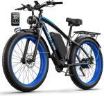 GAMVIRE (24" V7 Blue 52V 19.2Ah Battery Electric Bike for Adults, 1500W Peak 2000W EBike Up to 36 MPH and 70 Miles, Hydraulic Disc Brake, 21-Speed Off Road Snow Mountain Fat Tire Fast E-Bike