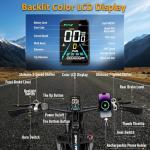 GAMVIRE (24" V7 Blue 52V 19.2Ah Battery Electric Bike for Adults, 1500W Peak 2000W EBike Up to 36 MPH and 70 Miles, Hydraulic Disc Brake, 21-Speed Off Road Snow Mountain Fat Tire Fast E-Bike