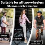 KOHLBURG Folding Bike Lock [43”] Bolt Cutter Proof with 4-Digit Combination Code & Bracket - Long Foldable Bike Lock of Heavy Duty Anti Theft Security Level for Bicycle e-Bike MTB & Scooter