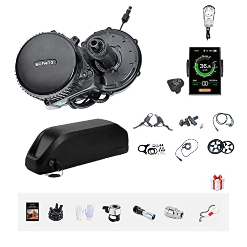 BAFANG BBSHD 48V/52V 500W 750W 1000W Mid Drive Kit with Battery Optional BBS01 BBS02 8FUN DIY Conversion Kit with LCD Display & Chainring Mountain Bike, Road Bike