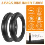 RUHUO 2-Pack 20x4.0 Fat Bike Tire, 20 Inch Mountain Bike Tires & Tubes Set, Folding Replacement Bicycle Tires with Tire Levers for Off-Road Bike, Ebike (Black & White)
