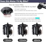 BAFANG BBSHD 48V/52V 500W 750W 1000W Mid Drive Kit with Battery Optional BBS01 BBS02 8FUN DIY Conversion Kit with LCD Display & Chainring Mountain Bike, Road Bike