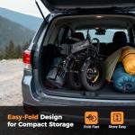 Jasion X-Hunter Electric Bike for Adults,1400W Peak Motor 30MPH 70+ Miles Foldable Ebike,624WH Removable Battery,Full Suspension 20’’*4 Fat Tire Bicycle for Commute,Snow,Mountain with 7-speedX-Hunter