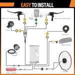 BAFANG 48V 750W/500W Electric Bike Conversion Kit, Rear Hub Motor Wheel Kit with Options LCD Display and Battery, for 26" 27.5" 700C 29" 20" Mountain City Bikes, Waterproof Controller