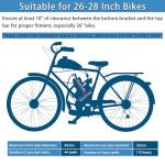 IMAYCC Bike Motor Kit 100cc Motorized Bike Kit 2 Stroke Gas Bicycle Engine Conversion Kit Fit for 26-28" Bikes (100CC Black)