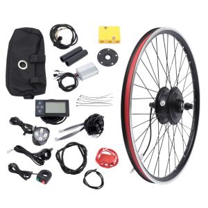 FONSOLUM 26“ Electric Bike Conversion Kit, Front Wheel 350W 36V Hub Brushless Motor, 5 Speed Adjustable BLDC with LCD & PAS Brake Lever for E Bike Bicycle 26 * 1.75-2.125inch Tire