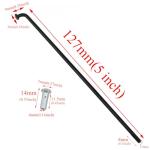 Meuey Lyot black Stainless Steel Spokes 127mm/5 inch Electric Bicycle E-Bike Tricycle Wheel 12G 2.5mm Spokes with 14mm Nipples for Mountain Bikes Road Bicycles 36PCS