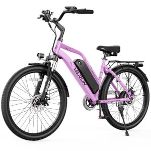 VARUN Electric Bike for Adults - 500W Electric Bicycle Up to 40 Miles, Removable Battery, 7-Speed, and Shock Absorber, Stylish 26" Ebike Suitable for Commuting