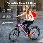 VARUN Electric Bike for Adults - 500W Electric Bicycle Up to 40 Miles, Removable Battery, 7-Speed, and Shock Absorber, Stylish 26" Ebike Suitable for Commuting