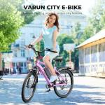 VARUN Electric Bike for Adults - 500W Electric Bicycle Up to 40 Miles, Removable Battery, 7-Speed, and Shock Absorber, Stylish 26" Ebike Suitable for Commuting