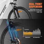 ACTBEST Core Electric Bike for Adults - Peak 1200W Brushless Motor Mountain Ebike,500Wh Removable Built in Battery Up to 55 Miles, 27.5X2.1 Tire Step Over Bicycle, Commute E Bikes with 7 Speed,W