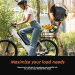 Qlife Cityone 26" Electric Bike for Adults, Peak 750W Step-Through Ebike, 40-Mile Range, Up to 22 MPH, Removable Battery, 7-Speed Commuter Electric Bike, City Comfort Ride, White/FR