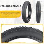 2 Set-20x3.0 E-Bike Fat Tire-76-406 Robust,High-Performance 20inch Fat BikeTyre for MTB and Ebikes,Durable All-Terrain Directional Knobby Tread,Superior for Street & Trail Adventures