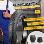 2 Set-20x3.0 E-Bike Fat Tire-76-406 Robust,High-Performance 20inch Fat BikeTyre for MTB and Ebikes,Durable All-Terrain Directional Knobby Tread,Superior for Street & Trail Adventures