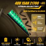 Vivi ACE07 Electric Bike, 26" x 4.0 Fat Tire Ebike, 1475W Peak Motor Electric Bike for Adults, 25MPH Ebikes for Adults with 48V 720WH Removable Battery, 7 Speed, UL 2849 Certified