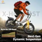 Jasion X-Hunter ST Electric Bike, Fat Tire & 71Miles & 30+MPH Foldable Ebike, 1400W Peak Motor, 624WH Removable Battery, Full Suspension E Bike, Hydraulic Disc Brakes Bicycles