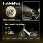 Jasion X-Hunter ST Electric Bike, Fat Tire & 71Miles & 30+MPH Foldable Ebike, 1400W Peak Motor, 624WH Removable Battery, Full Suspension E Bike, Hydraulic Disc Brakes Bicycles