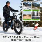 Gotrax R7 Electric Bike for Adults, 750W Motor, 25mph, Max 45-Mile Range, 20" Fat Tire, UL Certified, 48V Removable Battery, Oversized Padded Seat, Basket&Frame Bag, Easy Assembly for City&All-Terrain