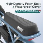 Gotrax R7 Electric Bike for Adults, 750W Motor, 25mph, Max 45-Mile Range, 20" Fat Tire, UL Certified, 48V Removable Battery, Oversized Padded Seat, Basket&Frame Bag, Easy Assembly for City&All-Terrain