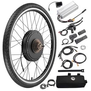 AW Electric Bike Conversion Kit 48V 1000W 26" Rear Wheel Powerful Motor E-Bike Conversion Kit Dual Mode Controller W/LCD Display Twist Throttle PAS Ebike Wheel Kit