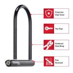 Master Lock 8170D, 6-1/8 inch Wide U-Lock with 8" Shackle, Black