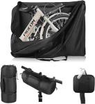 20 Inch Folding Bike Bag,Durable Folding Ebike Bags,Outside Waterproof Bike Bags,Portable Bike Transport Bag with Strong Webbing for Car Train Shipping Air Travel,Bike Accessories with Handlebar Case