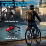 PUJH 2000W Electric Bike for Adults,Max Speed 34MPH Up to 80 Miles Range,29" Tire with 48V 17.5Ah Removable Battery,Fast City Commuter Electric Bicycles for Mountain Road for Men Women (White)