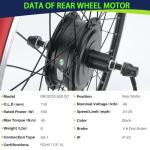 BAFANG 48V500W Electric Motor Kit, Rear/Front Drive Wheel Kit for 20" 24" 26" 27.5" 700C Bicycles, Compatible with Rim & Disc Brakes (100mm/135mm Hub Spacing)