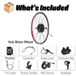 BAFANG 48V500W Electric Motor Kit, Rear/Front Drive Wheel Kit for 20" 24" 26" 27.5" 700C Bicycles, Compatible with Rim & Disc Brakes (100mm/135mm Hub Spacing)