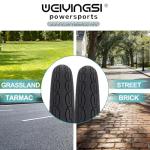 14x2.125 Solid Tire - 14 Inch 14x2.125 Electric Bike Tubeless Tire for E-Bike, E-Scooter and Electric Folding Bike - Rear/Front Wheel Replacement - Airless - Puncture-Proof - 2 Pack