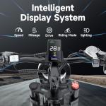 GLOBALKEEP 1500W Peak Electric Bike for Adults, 20" x4.0 Fat Tire Ebike with Pro Mid-Suspension, 48V 15.6Ah Battery 28MPH, High-Torque Scrambler Style Street Legal Commuter, UL 2849 Certified