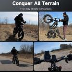 GLOBALKEEP 1500W Peak Electric Bike for Adults, 20" x4.0 Fat Tire Ebike with Pro Mid-Suspension, 48V 15.6Ah Battery 28MPH, High-Torque Scrambler Style Street Legal Commuter, UL 2849 Certified