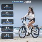 Movcan V80 Electric Bike, 1000W Motor 28MPH Ebike, 48V 13Ah Removeable Battery, 26'' City Cruiser Adult Electric Bicycles up to 70 Miles, 7-Speed Dual Disc Brake, Mountain E Bike for Commuting
