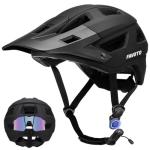 Favoto Mountain Bike Helmet - Dual Shell Lightweight MTB Bicycle Helmet Adjustable for Adults Men Women Youth CPSC Certificated, Glossy Black